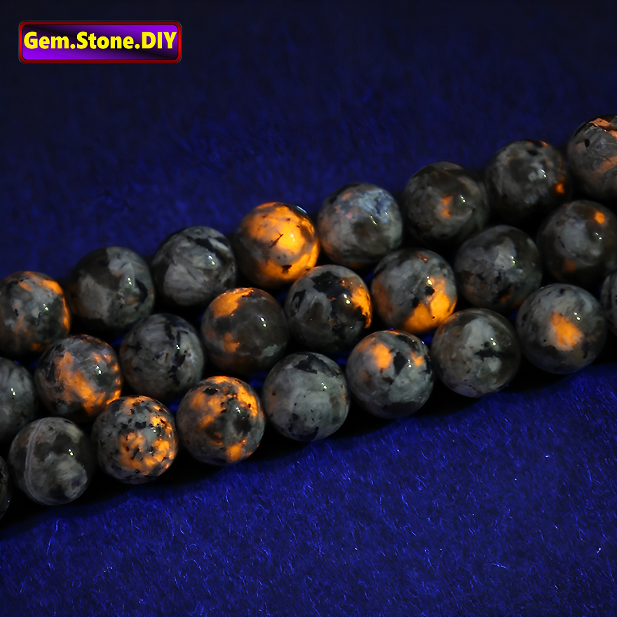 Yooperlite Natural Stone，Loose Bead ยูเพอร์ไลท์ หินธรรมชาติ,หลวมลูกปัด ตัวเว้นวรรค สําหรับสร้อยข้อมือ/สร้อยคอ/แหวน/ต่างหู,ขายส่งแฮนด์เมดทําเองเครื่องประดับอุปกรณ์เสริม,สร้อยข้อมือหินคริสตัลเฮมสโตน,ลูกปัดคริสตัล