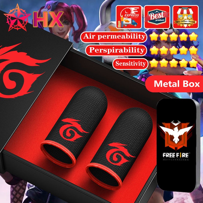 Ship Within 24 ชั่วโมงHX Free FireGaming Finger Sleeveถุงมือสัมผัสนิ้วหัวแม่มือ (2PCS) Anti-Sweat PUBG COD Call of duty ตํานานมือถือรัฐแห่งการอยู่รอด