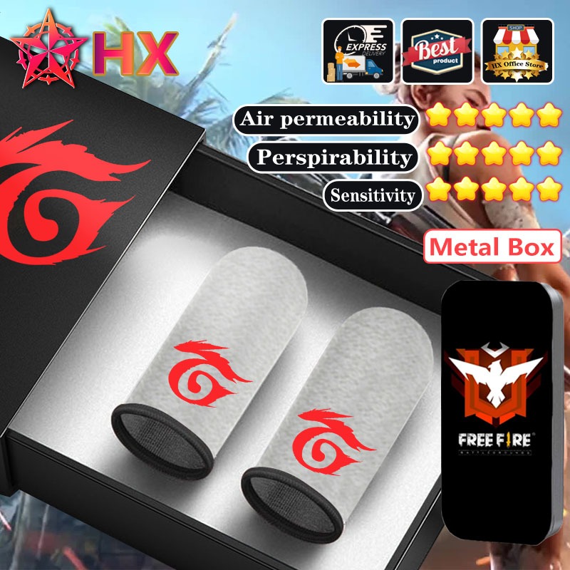 Ship Within 24 ชั่วโมงHX Free FireGaming Finger Sleeveถุงมือสัมผัสนิ้วหัวแม่มือ (2PCS) Anti-Sweat PUBG COD Call of duty ตํานานมือถือรัฐแห่งการอยู่รอด