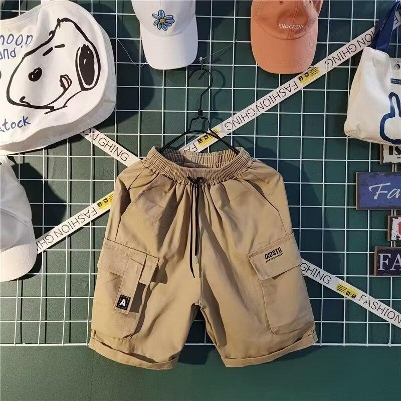 พร้อมส่ง กางเกงขาสั้นชาย กางเกงขาสั้นทำงานหลายกระเป๋า เอวยางยืด ไซส์ใหญ่ M-5XL มีให้เลือก 3 สี