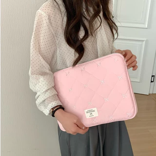 กระเป๋าแล็ปท็อป Ins Original Cool Bow กันกระแทกแท็บเล็ตพีซีแพคเกจเหมาะสําหรับ 9.7 10 11 13 14 15 15.6 นิ้ว