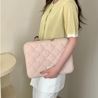 กระเป๋าแล็ปท็อป Ins Original Cool Bow กันกระแทกแท็บเล็ตพีซีแพคเกจเหมาะสําหรับ 9.7 10 11 13 14 15 15.6 นิ้ว