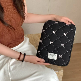 กระเป๋าแล็ปท็อป Ins Original Cool Bow กันกระแทกแท็บเล็ตพีซีแพคเกจเหมาะสําหรับ 9.7 10 11 13 14 15 15.6 นิ้ว