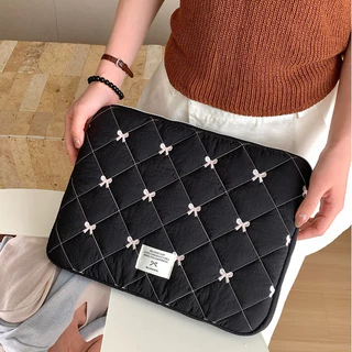 กระเป๋าแล็ปท็อป Ins Original Cool Bow กันกระแทกแท็บเล็ตพีซีแพคเกจเหมาะสําหรับ 9.7 10 11 13 14 15 15.6 นิ้ว