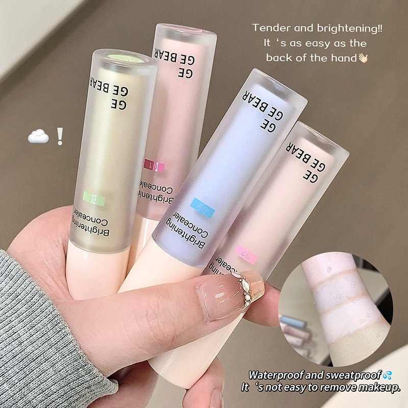 Gege BEAR Brightening & Hydrating Liquid คอนซีลเลอร์ 3.8g High Coverage/กันน้ํา - ติดทนนานและรอยเปื้อนสําหรับรอยสิว & Dark Circles GX1312