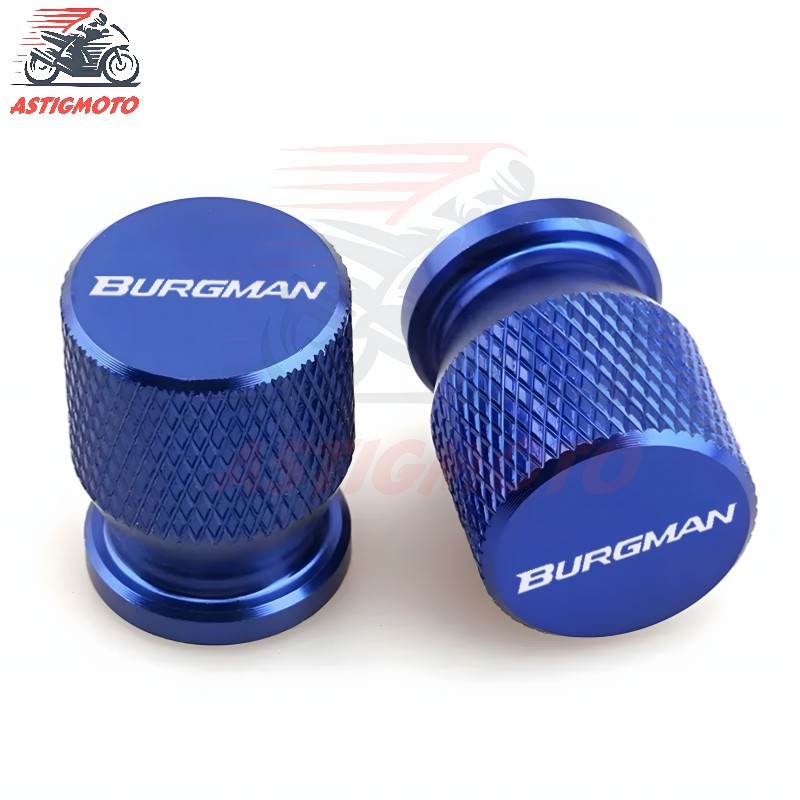 1 คู่สําหรับ SUZUKI BURGMAN 125 400 AN650 AN400 AN125 AN200 CNC อลูมิเนียมรถจักรยานยนต์ยางวาล์วหมวกยางล้อ Stem Pito หมวก