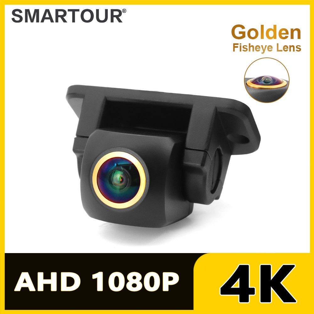 4k FHD 1920*1080P รถกล้องมองหลังรถย้อนกลับ golden Fisheye เลนส์ Night Vision รถที่จอดรถกล้อง Universal กันน้ํา