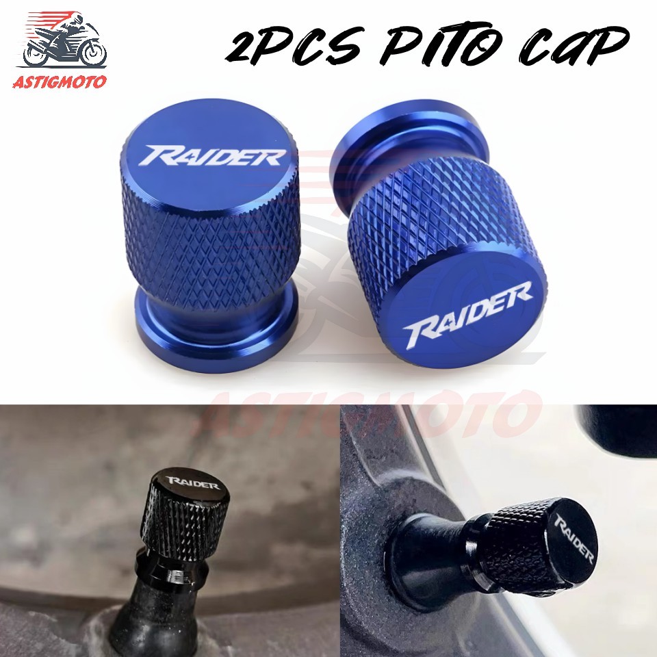 2pcs สําหรับ SUZUKI Raider R150 J 115 FI ยางวาล์วหมวก Pito อลูมิเนียม CNC อุปกรณ์เสริมรถจักรยานยนต์ยางฝาครอบวาล์ว