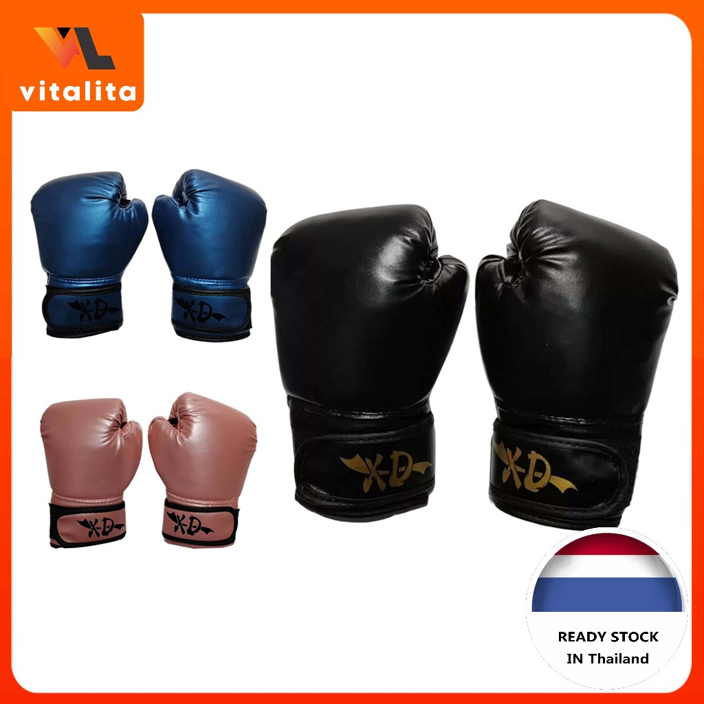 นวมชกมวย ถุงมือฝึกซ้อมชกมวย ถุงมือมวยไทยแบบเจาะ Boxing gloves