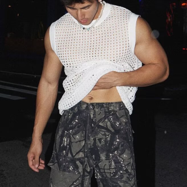 BS |VEST เสื้อกล้ามแขนกุด ผ้า Kint เสื้อซัมเมอร์ Unisex ระบายอากาศได้ดี - รูปที่ 3