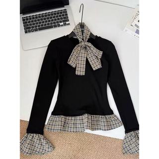 Women's Slim Round Neck Collar New Long Sleeve Bottoming Shirt T-shirt Top