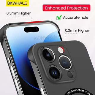 BKWHALE เคสโทรศัพท์แม่เหล็กสําหรับiPhone 16 Pro Max 17 Pro Max 15 Pro Max 14 Pro Max 16 Plus 13 Pro Max 12 Pro Max Superบางไร้ขอบปกหลังกันกระแทกปลอก