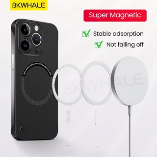 BKWHALE เคสโทรศัพท์แม่เหล็กสําหรับiPhone 16 Pro Max 17 Pro Max 15 Pro Max 14 Pro Max 16 Plus 13 Pro Max 12 Pro Max Superบางไร้ขอบปกหลังกันกระแทกปลอก