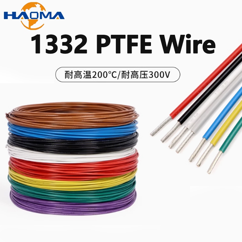 1332 PTFE ลวด FEP ฉนวน AWG 30 28 26 24 22 20 18 16 14 13 12 อุณหภูมิสูงดีบุกสายทองแดงสําหรับ 3D เครื่องพิมพ์