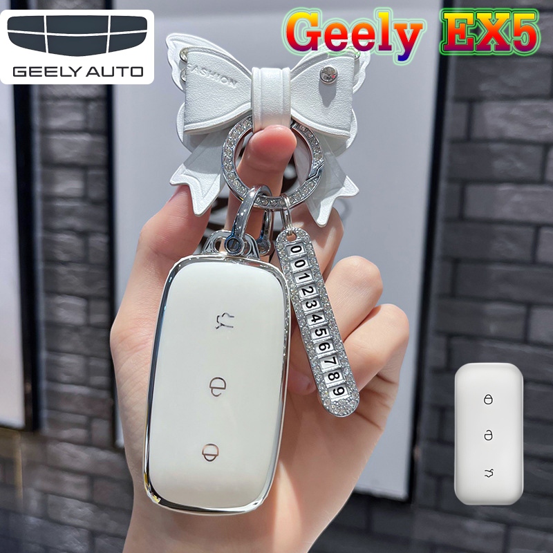 เคสกุญแจรถยนต์ Geely เหมาะสําหรับ Geely EX5 ฝาครอบกุญแจเคสกุญแจรีโมท