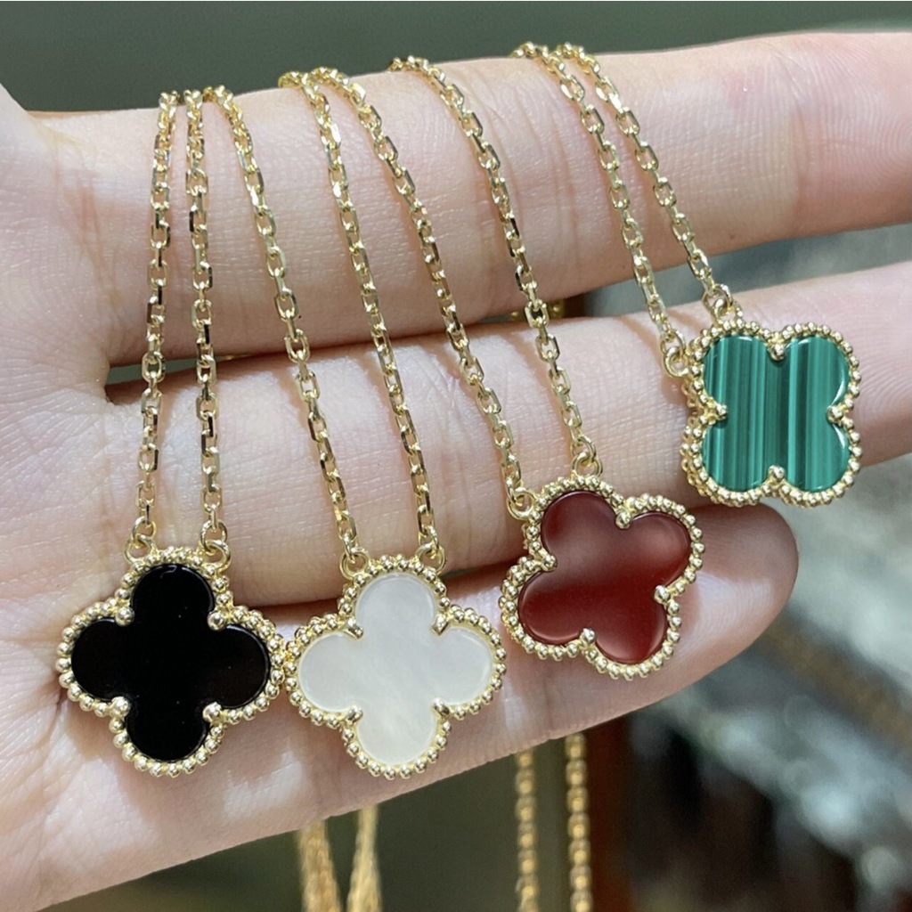 สร้อยคอมากล้อมจี้สี่ใบคลาวิกเกิล แบบนำโชคสำหรับผู้หญิง - รูปที่ 2