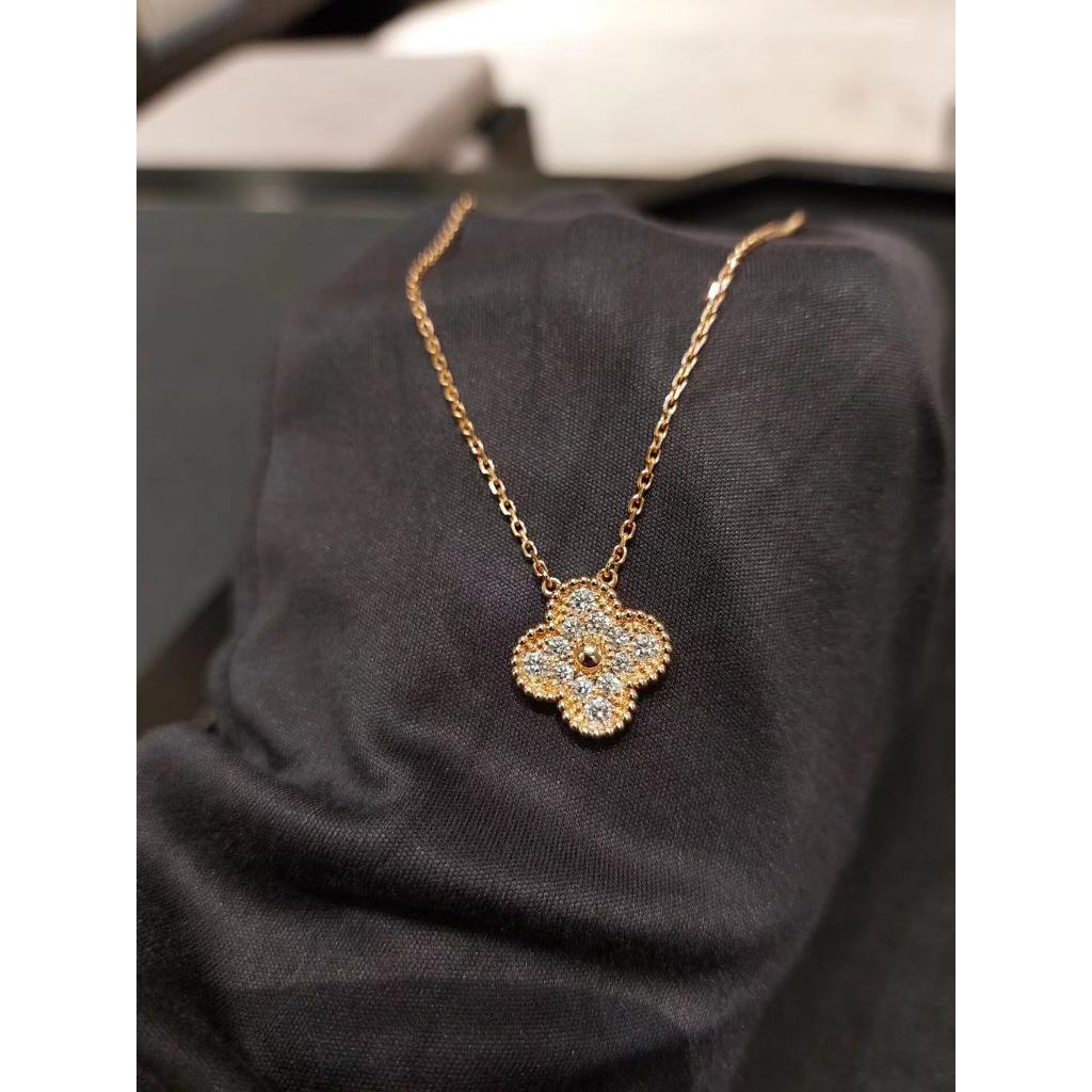 สร้อยคอมากล้อมจี้สี่ใบคลาวิกเกิล แบบนำโชคสำหรับผู้หญิง - รูปที่ 6