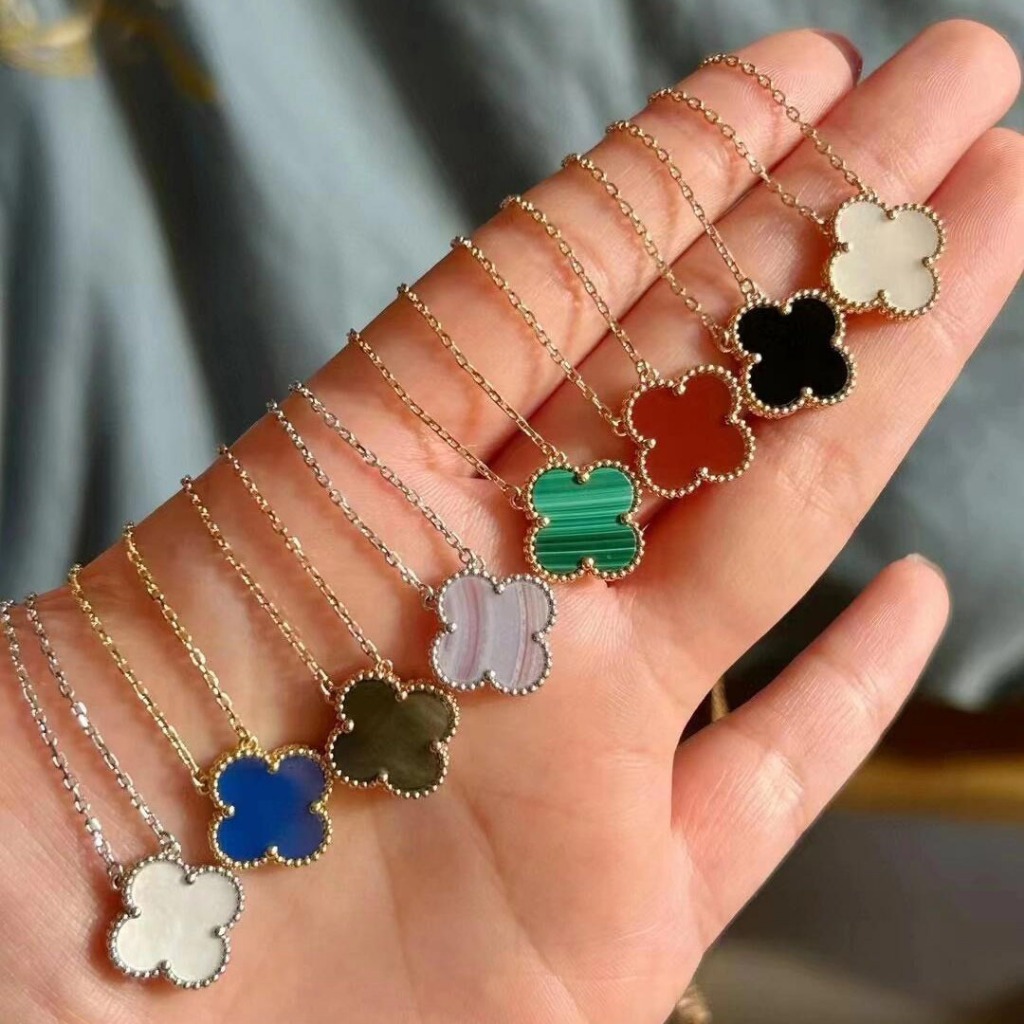 สร้อยคอมากล้อมจี้สี่ใบคลาวิกเกิล แบบนำโชคสำหรับผู้หญิง - รูปที่ 5