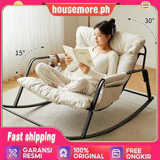 Double rocking lounge sofa lounge chair for bedroom, balcony, living room—internet celebrity lazy person rocking chair, leisure chair, comfortable lunch chair