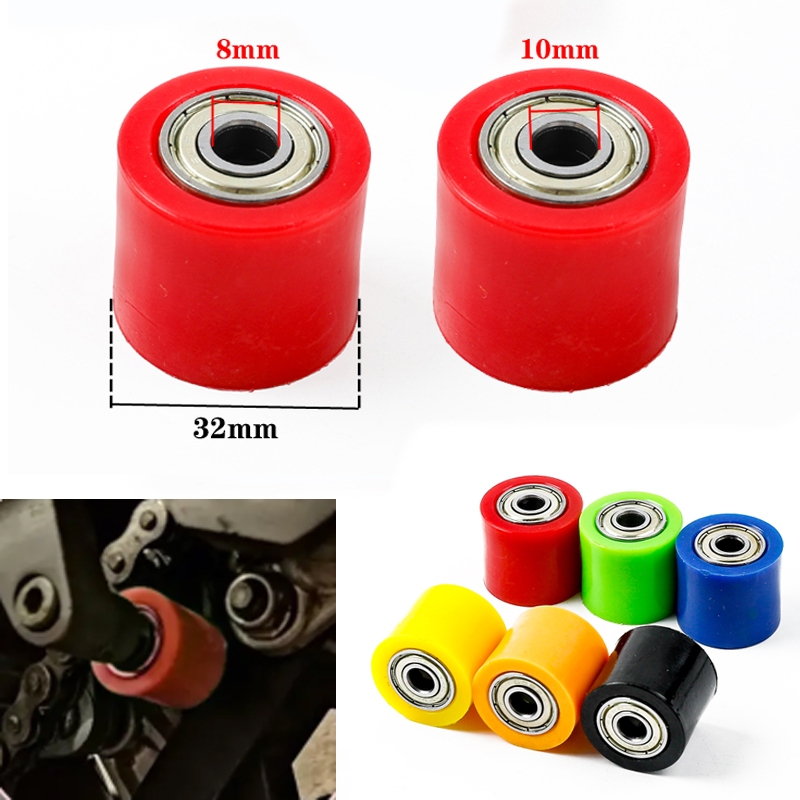 รถจักรยานยนต์ 8 มม.10 มม.รอก Roller Slider ล้อท่องเที่ยว Tensioner สําหรับ Honda CRF300 CRF300L CRF 