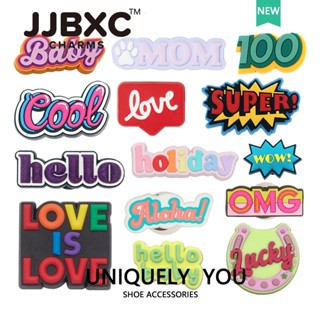 JJBXC ตัวติดรองเท้า charm รองเท้าพิเศษตกแต่งด้านบนหัวเข็มขัด…