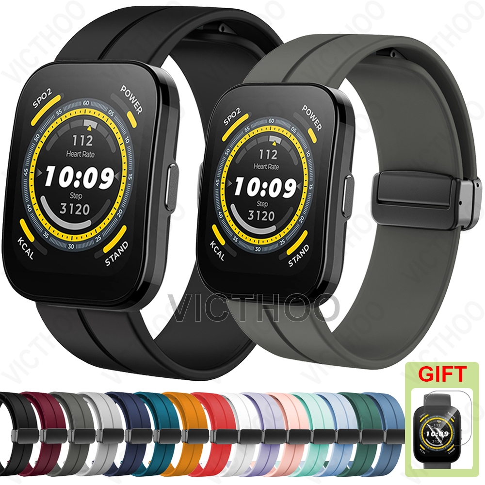 22mm 20mm อุปกรณ์เสริมสายซิลิโคนให้ Amazfit Bip 6 5 Unity 3 U Pro S / GTS 4 Mini 3 2 / GTR Mini