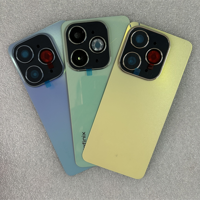 คุณภาพ AAAA สําหรับ Infinix Hot 40i X6528B X6528 ฝาหลังแบตเตอรี่กรณีพร้อมกล้องเลนส์Repair Part