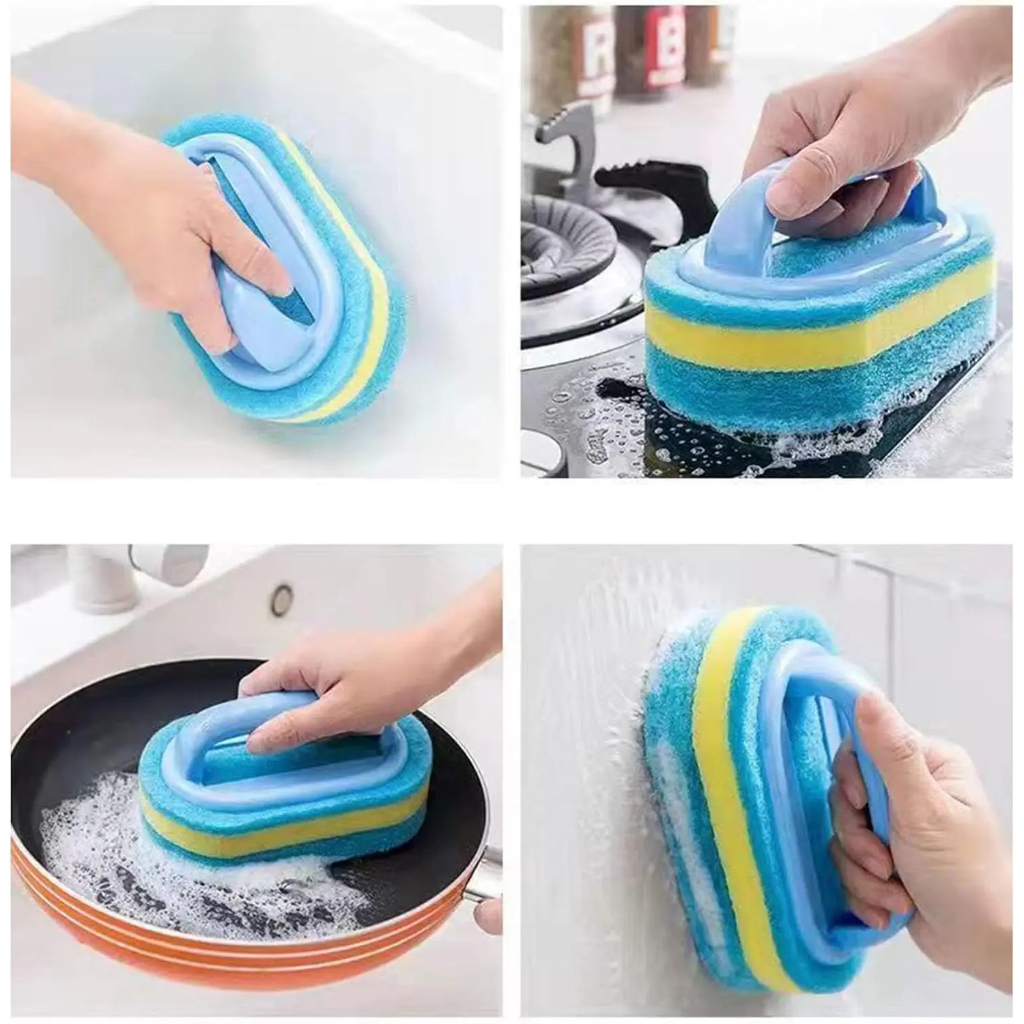 ห้องครัวห้องน้ําทําความสะอาดฟองน้ํามายากลกระจกผนังทําความสะอาดแปรงอาบน้ําจับฟองน้ําเซรามิกช่องหน้าต่างทําความสะอาดแปรง - รูปที่ 2