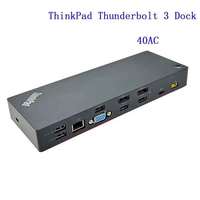 ใหม่ original Lenovo ThinkPad Thunderbolt 3 Dock Station 40AC พร้อม 135W power supply USB Type-C Doc