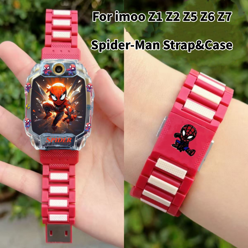 Spider-man สําหรับ imoo X10 Z7 กรณี imoo Z1 เคส imoo X10 Z1 Z2 Z6 Z7 สายรัดแม่เหล็ก imoo Z7 สายนาฬิกา imoo Z1 สาย imoo Z6 สายซิลิโคน สำหรับ imoo Z7 สายแท้