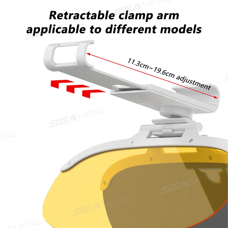 Seametal แผ่นกรองแสง ที่บังแดดหน้ารถยนต์ รุ่น HD วิสัยทัศน์ ขับรถ 360 หมุนได้ แผ่นกันแดดกลางวัน
