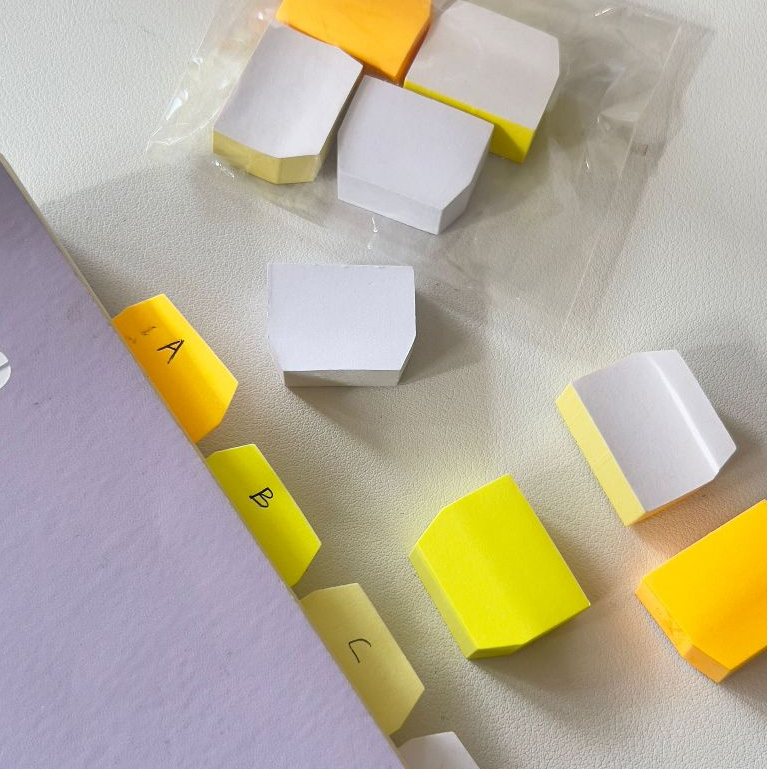 โอยา | สติกเกอร์ดัชนี 400 แผ่นสติกเกอร์โน้ตสี่สีบันทึกเหนียวบันทึกการจัดหมวดหมู่ความรู้ที่คั่น