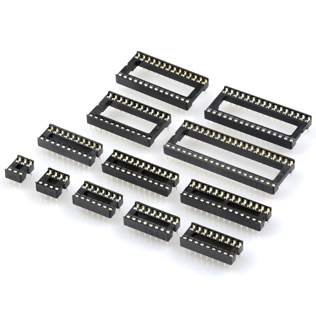 Eccentric IC Socket Integrated Block Microcontroller In-Line DIP Chip Base 8P 14 16 20 28 40P Pin