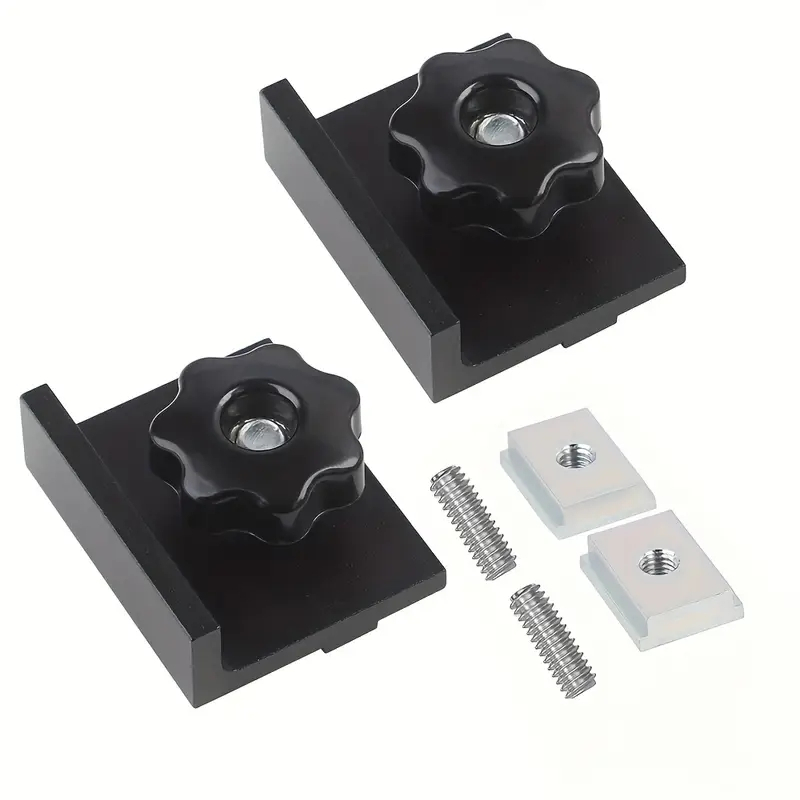 2PCS 19mm/30mm T Track Stop Block for T-Track Workbench Positioning Clamp Tool Aluminum Alloy Baffle