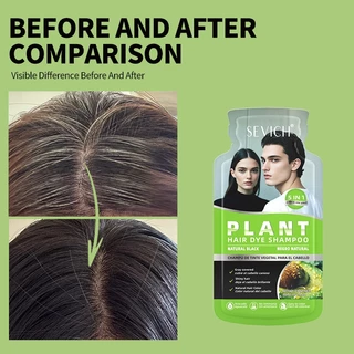 SEVICH Plant Essence แชมพูย้อมผมอย่างรวดเร็วอย่างรวดเร็วย้อมผมเพื่อสุขภาพโดยไม่ทําให้ผมเสีย 30ML