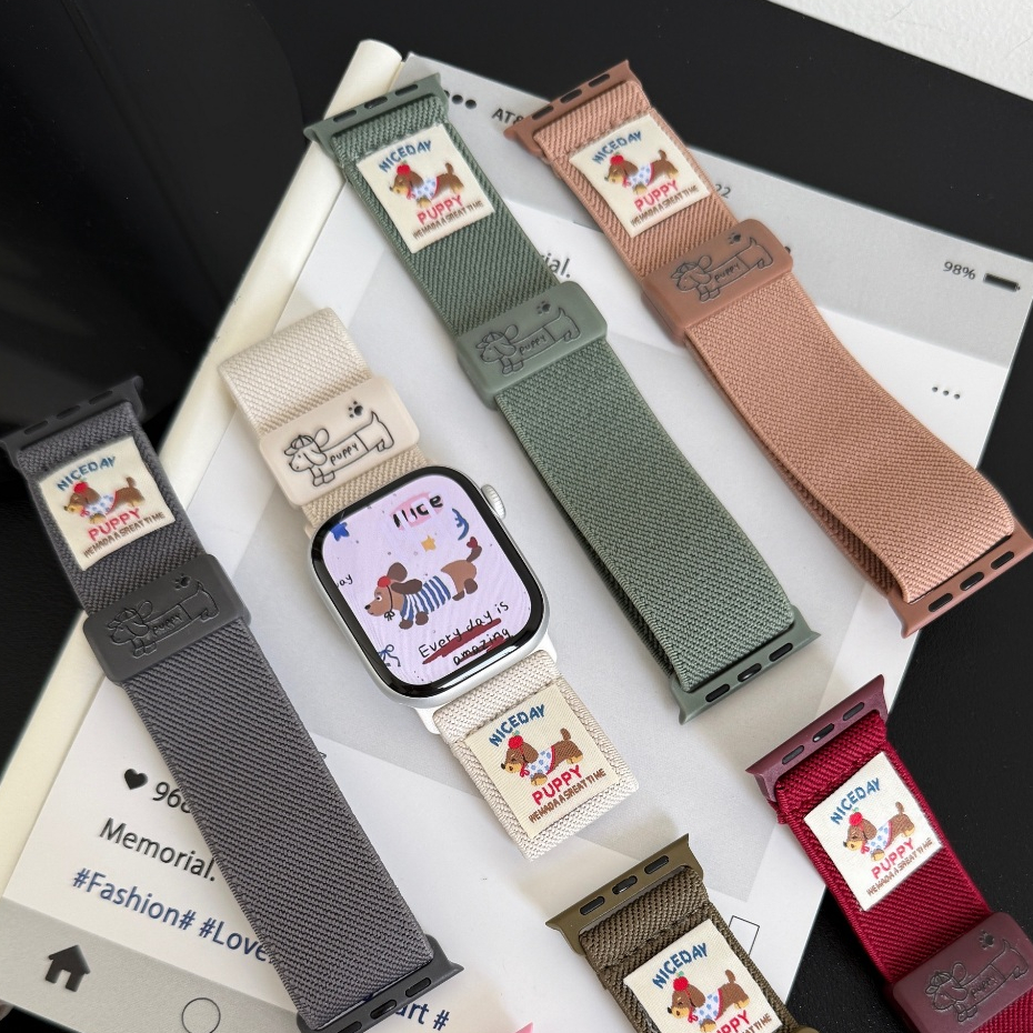 สายนาฬิกาไนลอนเข้ากันได้สําหรับสายนาฬิกา A-pple Series10 9 87654321,se, Se2,ultra, Ultra 2 Strap Size 49mm 46mm 41mm 45mm 46mm 38mm 40mm 42mm 44mm I Watch Strap