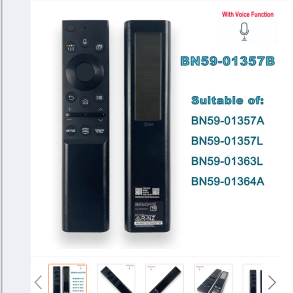 BN59-01357B BN59-01357A ใหม่ชาร์จ Solar Cell Voice รีโมทคอนโทรลสําหรับ Samsung สมาร์ททีวี TM2180E BN