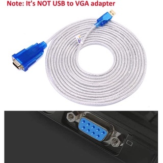 DTECH สายอะแดปเตอร์อนุกรม USB to RS232 DB9 พอร์ตชาย FTDI Chipset รองรับ Windows 1087 และ Linux