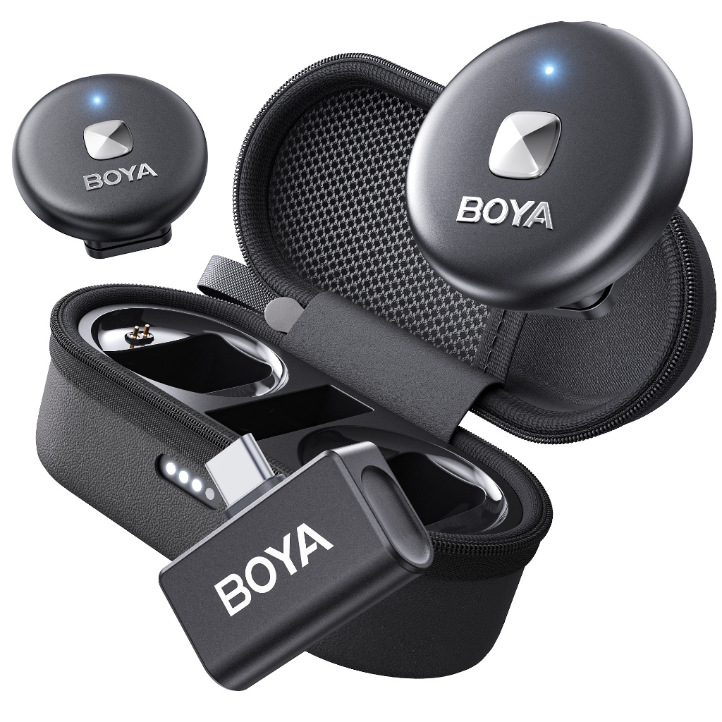 BOYA Omic ไมโครโฟนไร้สาย ไมค์ไลฟ์สด Wireless Mic ไมค์ตัดเสียงรบกวน ใช้ได้กับ Vlog Phone Android