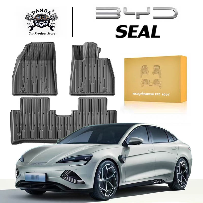 [Panda] พรมปูพื้นรถยนต์ BYD SEAL [2023-ปัจจุบัน] พรมรถยนต์ พรม วัสดุ TPE ที่เป็นมิตรต่อสิ่งแวดล้อมทนทานและต่อต้านลื่นลื่น
