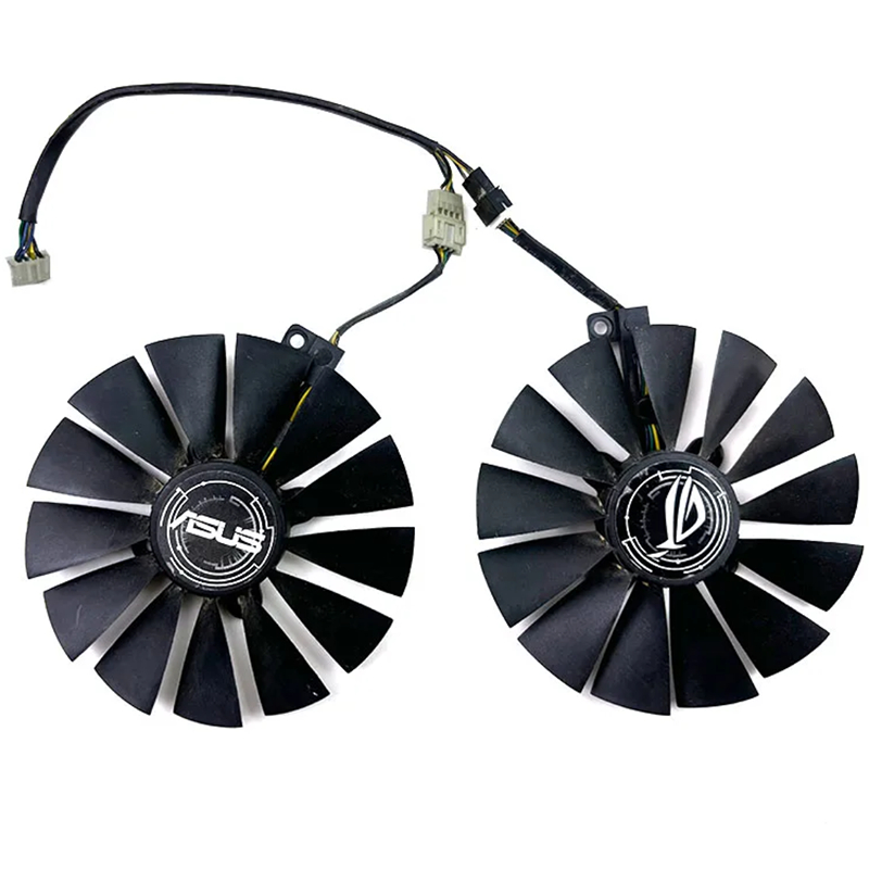 95 มม.PLD10010S12H RX580 GPU พัดลมสําหรับ ASUS DUAL ROG STRIX RX 580 RX570 RX470 ROG STRIX GTX1050 ก