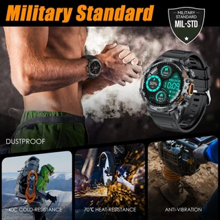 LIGE สมาร์ทวอท์ช Original พร้อมไฟฉาย LED Full Touch กีฬาฟิตเนส Tracker Heart Rate Health Monitor กันน้ําบลูทูธโทร SmartWatch สําหรับ IOS Android