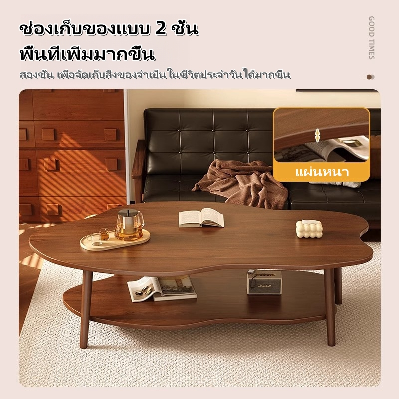 ALAIWARE เฟอร์นิเจอร์ โต๊ะกลางโซฟา 2 ชั้น โต๊ะห้องนั่งเล่น โต๊ะกาแฟอเนกประสงค์ สไตล์โมเดิร์น เรียบง่าย ทําจากไม้ แข็งแรง ทนท ราคา ถูกที่สุด ดีลบีเคเค แกลเลอรีภาพที่ 4