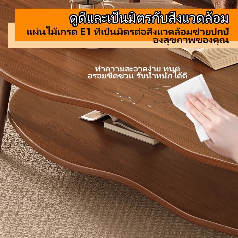 ALAIWARE เฟอร์นิเจอร์ โต๊ะกลางโซฟา 2 ชั้น โต๊ะห้องนั่งเล่น โต๊ะกาแฟอเนกประสงค์ สไตล์โมเดิร์น เรียบง่าย ทําจากไม้ แข็งแรง ทนท ราคา ถูกที่สุด ดีลบีเคเค แกลเลอรีภาพที่ 5