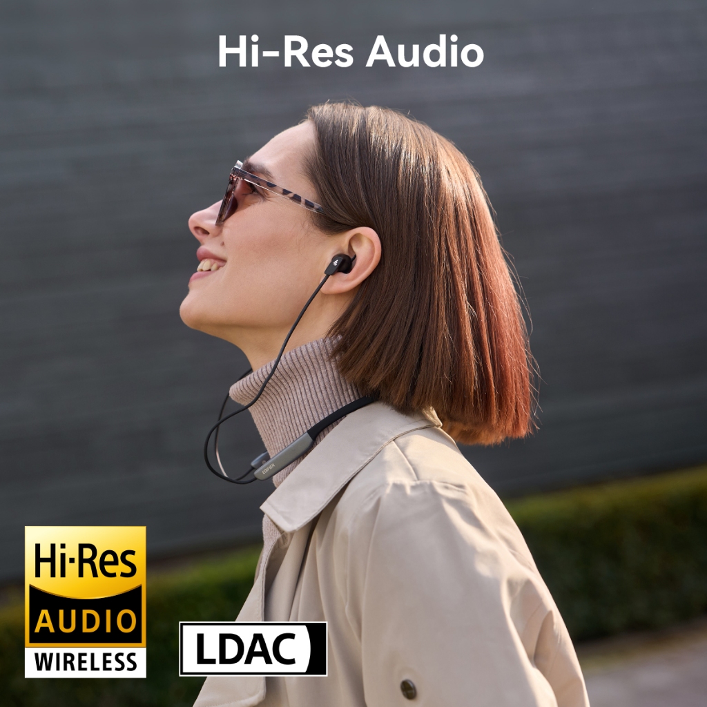 Edifier W280NB Pro หูฟังแบบคล้องคอ -45dB Hybrid Active Noise Cancelling หูฟังเสียง Hi-Res Bluetooth 5.4 การเชื่อมต่อหลายจุด 10 มม.ไดรเวอร์แบบไดนามิก AI ลดเสียงรบกวน Mic 23H