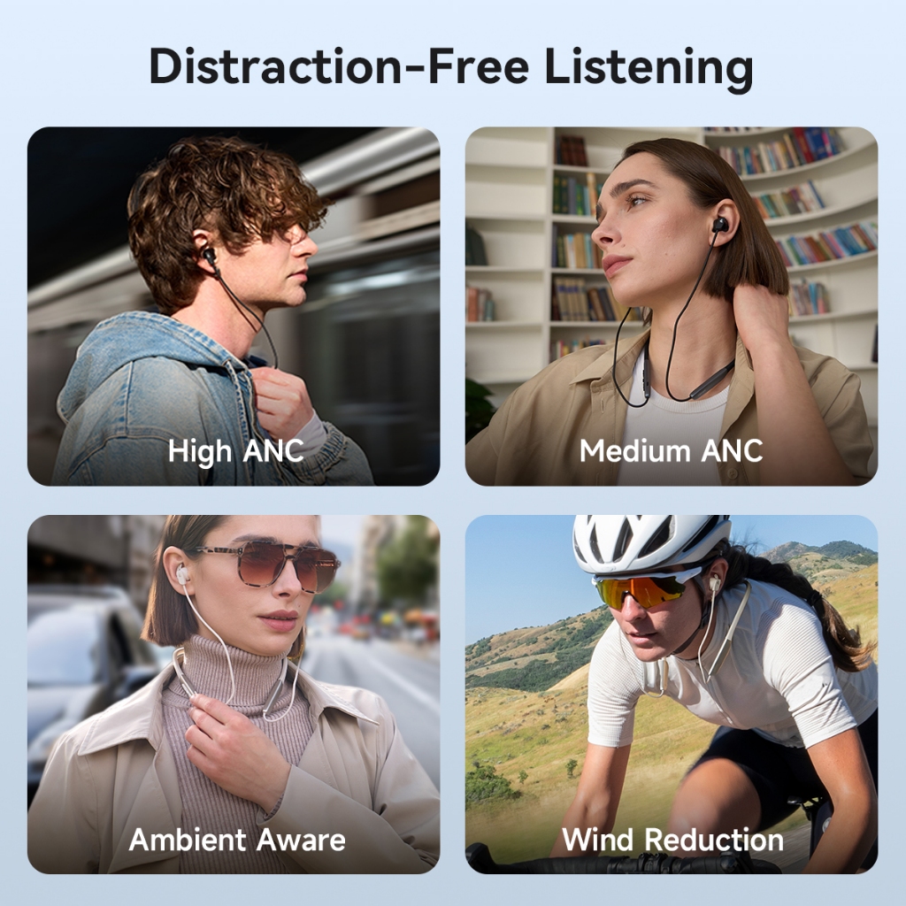 Edifier W280NB Pro หูฟังแบบคล้องคอ -45dB Hybrid Active Noise Cancelling หูฟังเสียง Hi-Res Bluetooth 5.4 การเชื่อมต่อหลายจุด 10 มม.ไดรเวอร์แบบไดนามิก AI ลดเสียงรบกวน Mic 23H