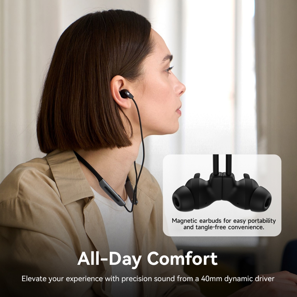 Edifier W280NB Pro หูฟังแบบคล้องคอ -45dB Hybrid Active Noise Cancelling หูฟังเสียง Hi-Res Bluetooth 5.4 การเชื่อมต่อหลายจุด 10 มม.ไดรเวอร์แบบไดนามิก AI ลดเสียงรบกวน Mic 23H