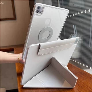 ถอดปกได้ เคสไอแพด compatible for iPad Air6 Air7 Air5 Air4 gen10 gen11 Pro11 Gen9 8 7 10.2 pro13 pro12.9 Case หมุนได้ 360 องศา พร้อมขาตั้งแม่เหล็ก เคสสำหรับไอแพด