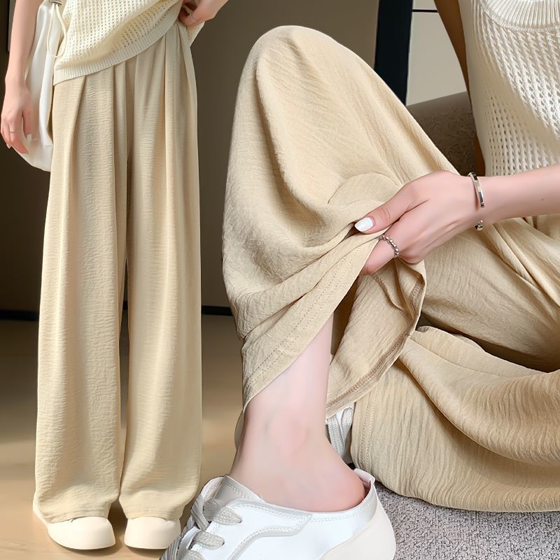 กางเกงขากว้างสไตล์เกาหลี  กางเกงเอวสูง  กางเกงยามาโมโตะ  กางเกงขายาวลำลอง ทรงหลวม เอวฟรีไซต์ยางยืด ผ้าเย็นสบาย มี 6 สี