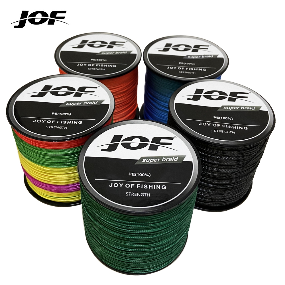 Jof สายตกปลาถัก X4 1000m ลากสูงสุด 8 ~ 80LB Multifilament ญี่ปุ่น PE สายหลักสําหรับ Bass Pike ปลาคาร